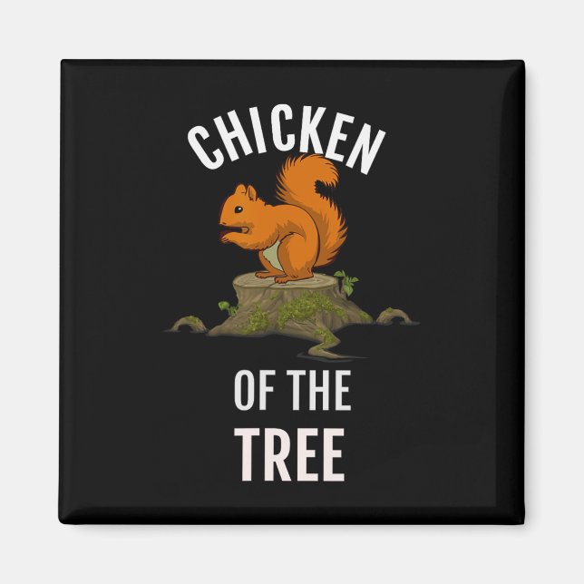 Imán Pollo De La Caza De Cazadores Graciosa Del Árbol (Frente)