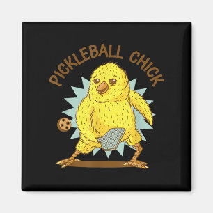 Imán Pollo De Pickleball Chick Funny Cita Pollo Con Gál