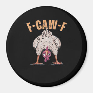 Imán Pollo Divertido Clásico Estilo Retro Genial F Caw