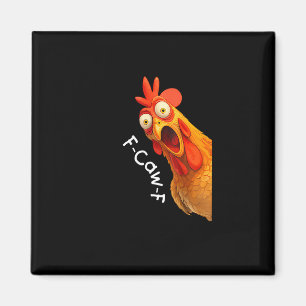 Imán Pollo F-Caw-F divertido F-Caw-F Pollo Casual Creat