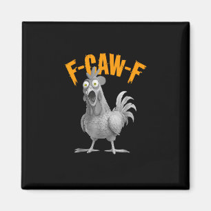 Imán Pollo F-Caw-F divertido Pollo F-Caw-F Retro Clásic