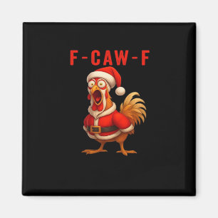 Imán Pollo F-Caw-F Navidad Vintage Cool