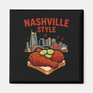 Imán Pollo Frito Picante Al Estilo De Nashville Y Music