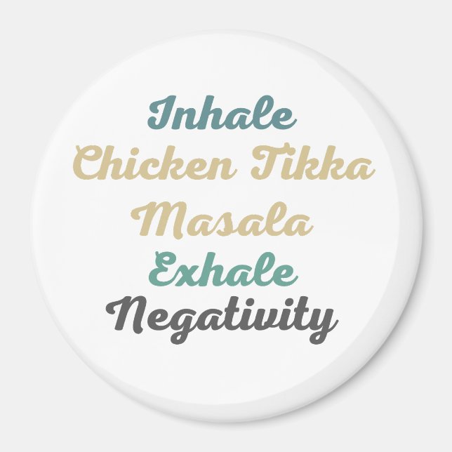 Imán Pollo inhalatorio Tikka Masala Negatividad exhalad (Frente)