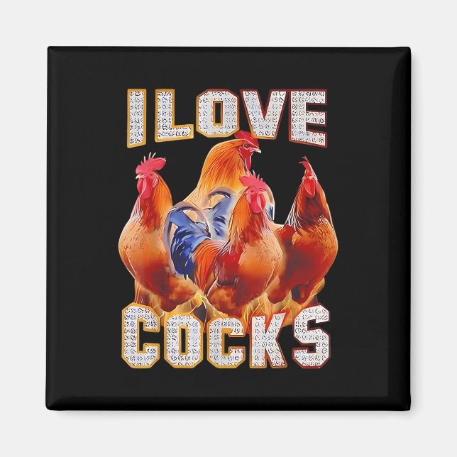 Imán Pollo que amo S (Frente)