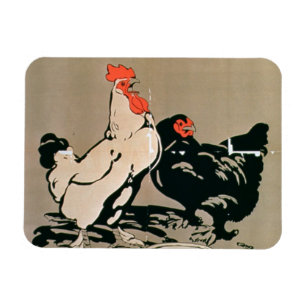 Imán Pollo y gallina (litho del color)