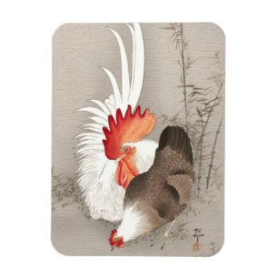 Imán Pollo y Gallo de Ohara Koson