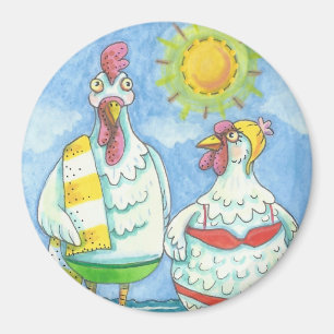 IMÁN POLLOS DEL MAR, FUNNY PERSONALIZADO MAGNET