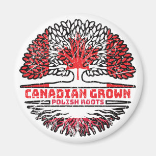 Imán Polonia Bandera polaca de árboles de Canadá canadi