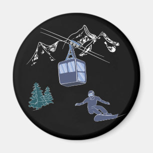 Imán Polvo para la estación de esquí People Snowboard