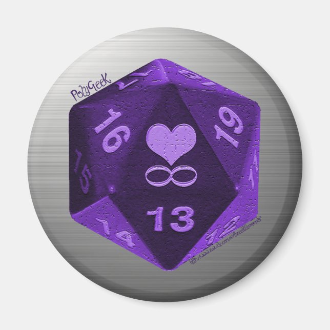 Imán PolyGeek Magnet - Púrpura (Frente)