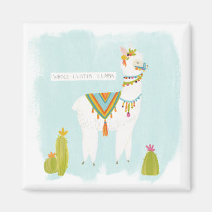 Imán Pom Pom Llama Rama - Lotta Llama entera