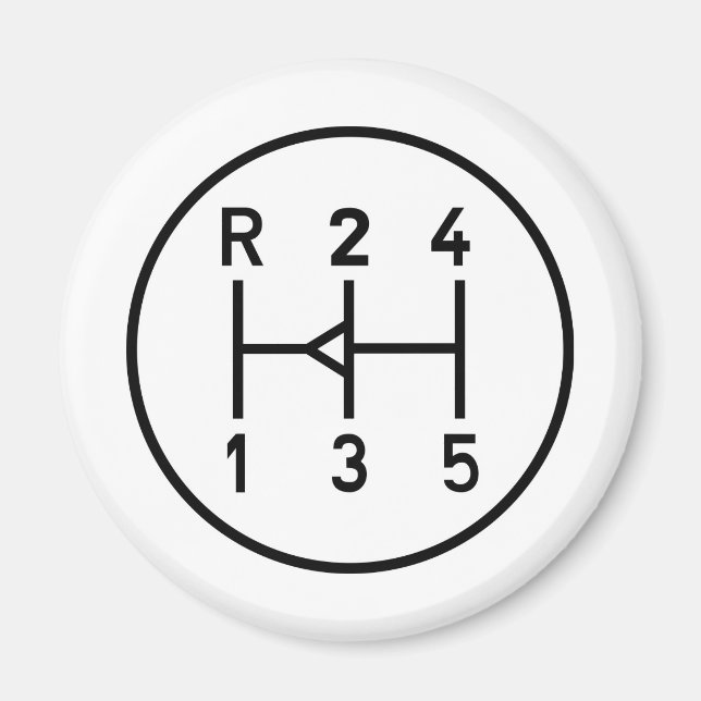 Imán Pomo del engranaje deportivo del coche, patrón de  (Frente)