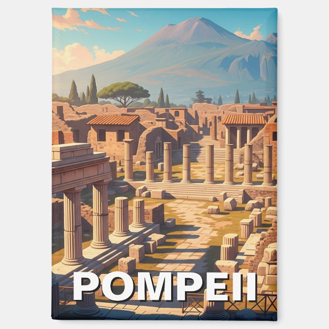 Imán Pompeya Italia Monte Vesubio Viaje (Anverso)