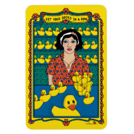 Imán Pon tus patos en fila_Imán para refrigerador de 4x