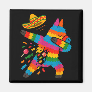 Imán poncho mexicano bailando dabbing cinco de mayo niñ