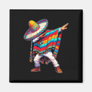 Imán Poncho Mexicano Dabbing Cinco De Mayo Sombrero Hom