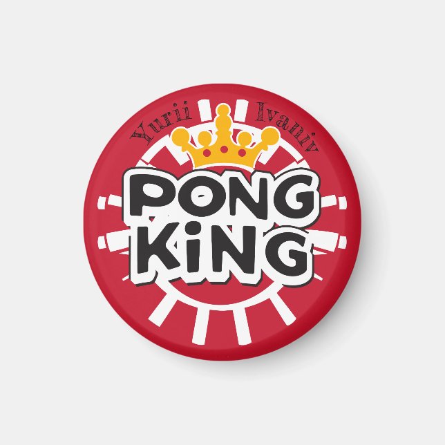 Imán Pong King Red (Frente)