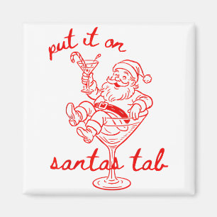 Imán Póngalo en la cuenta de Santa divertido Santa de N