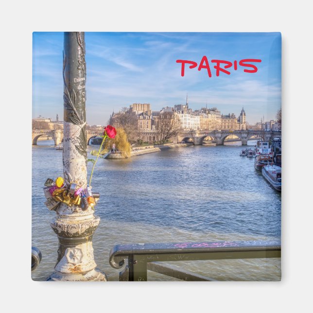 Imán Pont des Arts sobre El día de San Valentín - París (Frente)