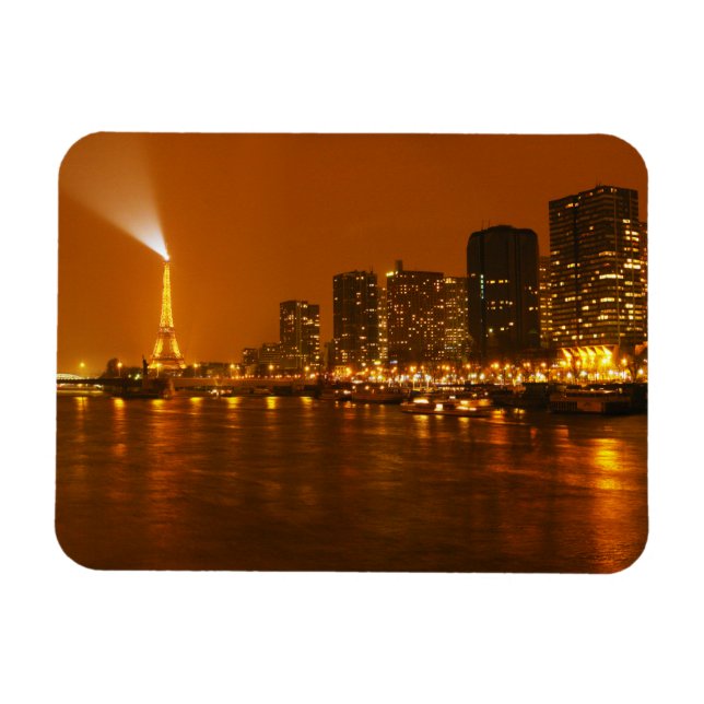 Imán Pont Mirabeau Paris Francia Noche Skyline Panorama (Horizontal)