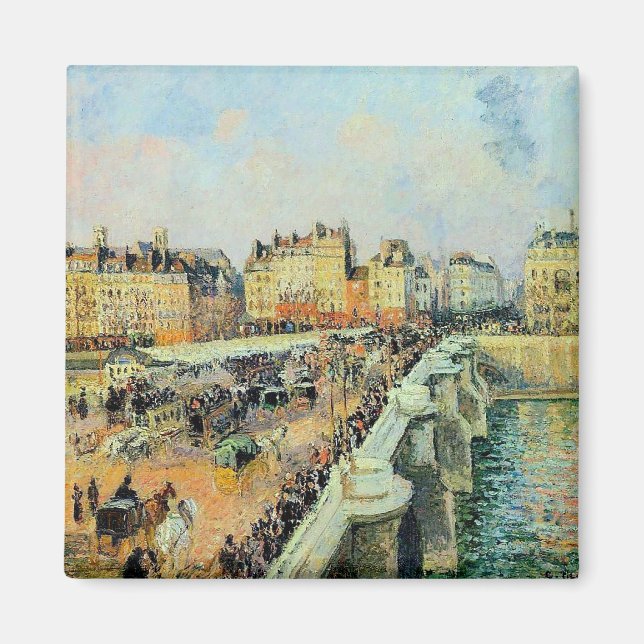 Imán Pont Neuf, Tarde, Sunlight Camille Pissarro (Frente)