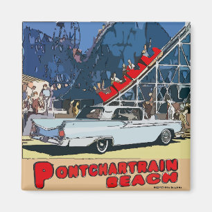 Imán Pontchartrain Beach Zephyr Vintage