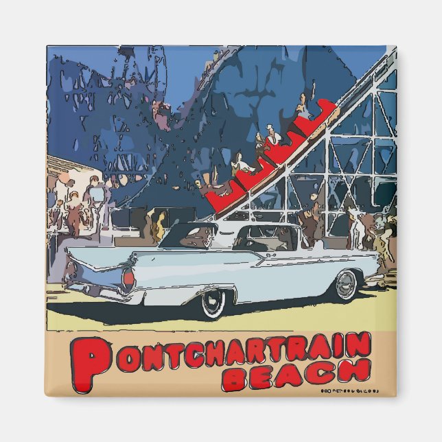 Imán Pontchartrain Beach Zephyr Vintage (Frente)