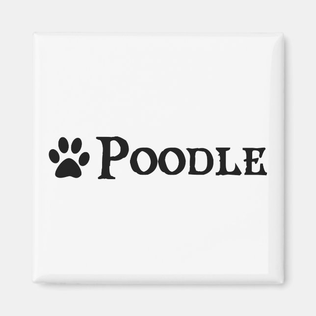 Imán Poodle (estilo pirata con huella dactilar) (Frente)