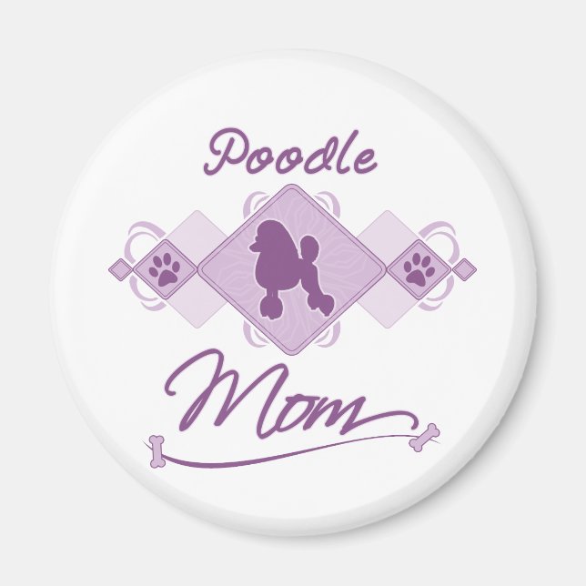 Imán Poodle Mom (Frente)