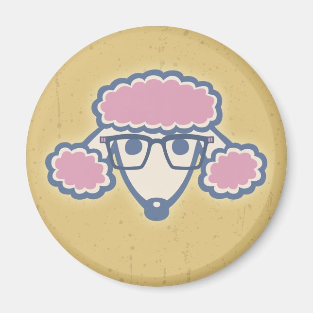 Imán Poodle Nerd (Frente)