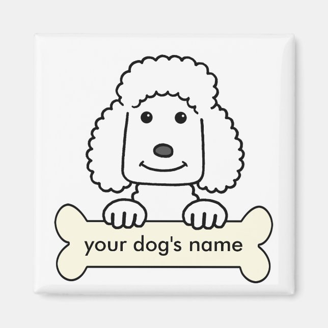 Imán Poodle personalizado (Frente)