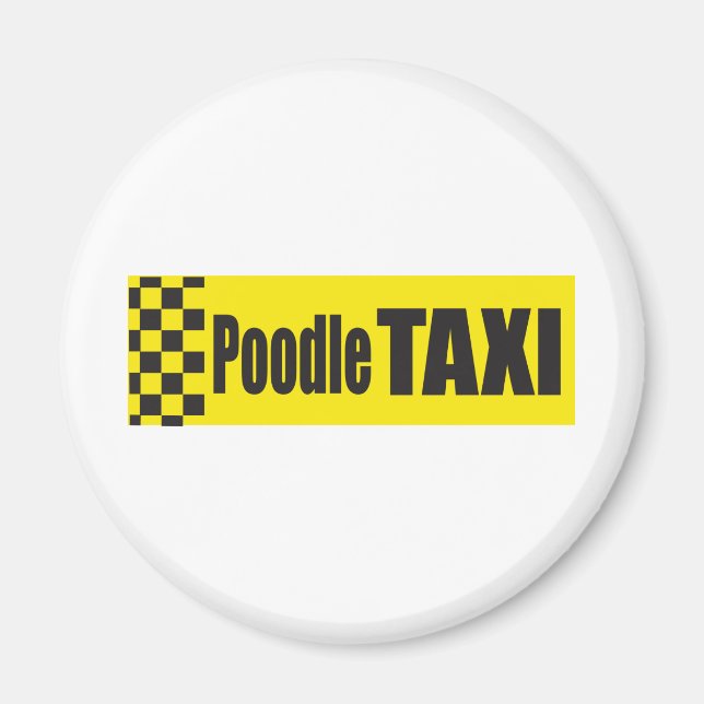 Imán Poodle Taxi (Frente)