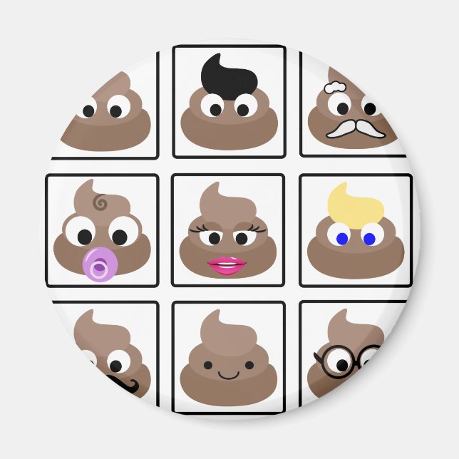 Imán Poop Many Faces (Frente)