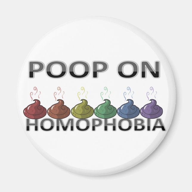 Imán Poop sobre la homofobia (Frente)
