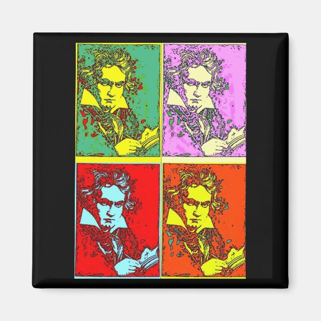 Imán Pop-art Beethoven (Frente)