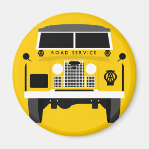 Imán Pop art Classic MK2 Yellow AA Land Rover