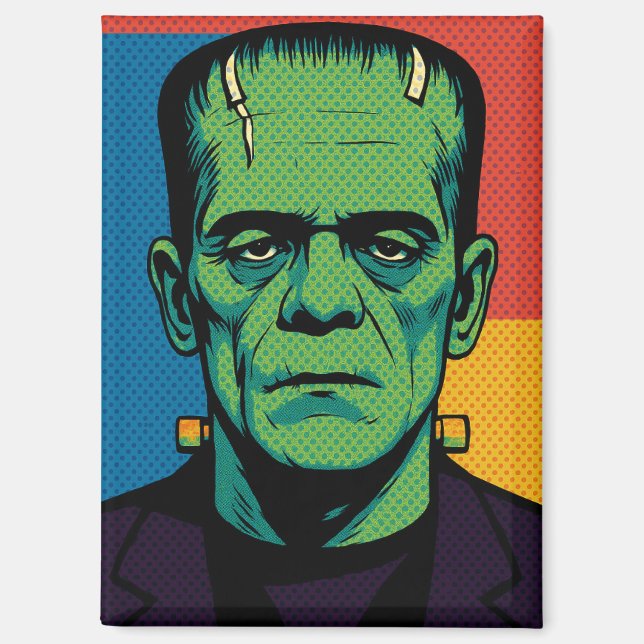 Imán Pop Art Frankenstein Fridge Magnet (Anverso)