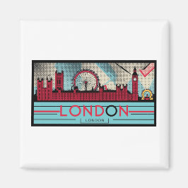 Imán Pop-Art London Skyline Magnet