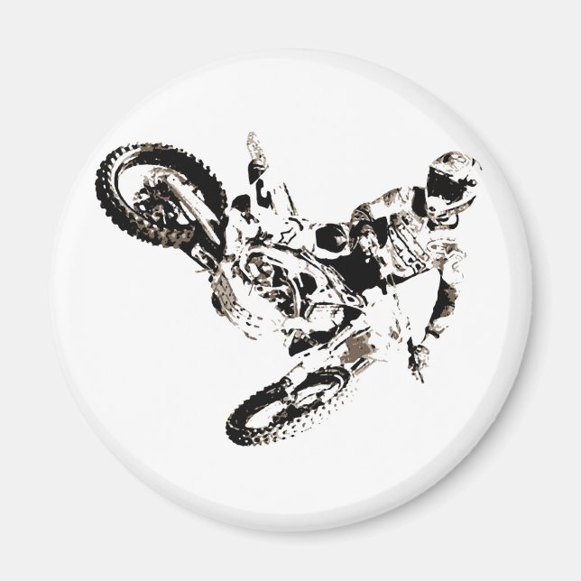 Imán Pop Art Motocross Motoryle Sport (Frente)
