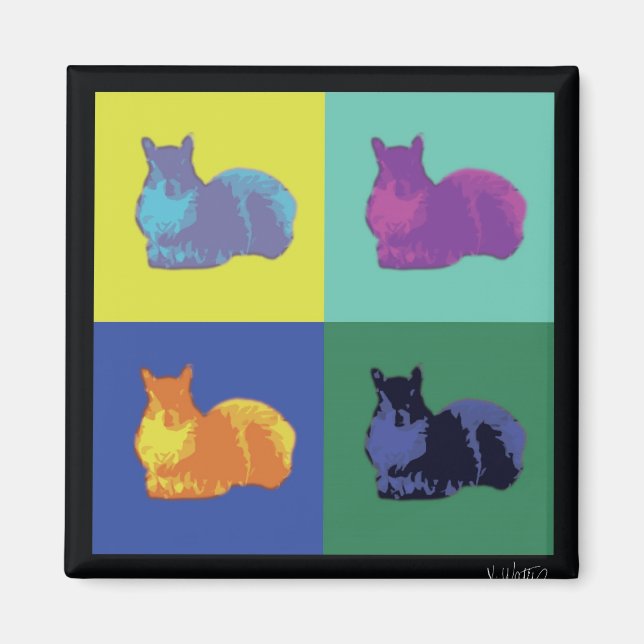 Imán Pop Art Squirrel Magnet (Frente)