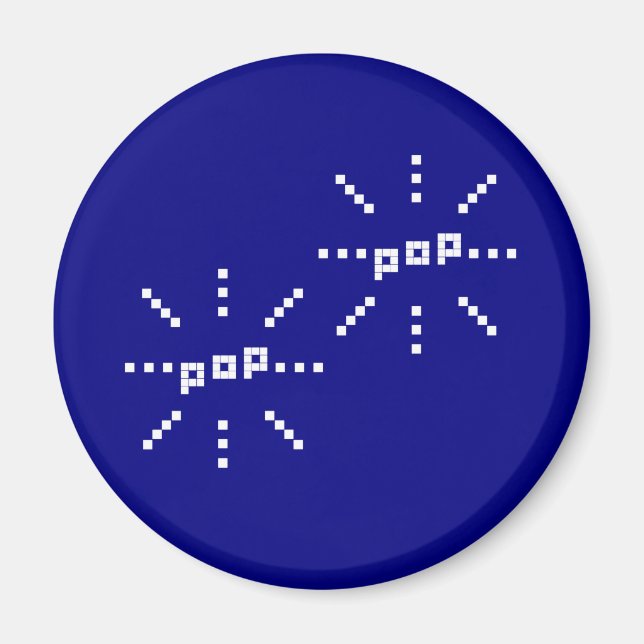 Imán Pop Pop Pixel Bubble de 8 bits (Frente)