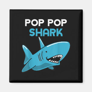Imán Pop-pop Shark Funny Family Abuelo Poppop