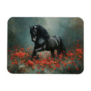 Imán Popas rojas de Stallion Friesiano Negro