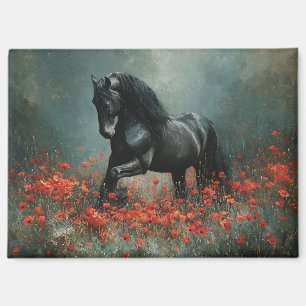 Imán Popas rojas de Stallion Friesiano Negro