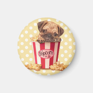 Imán Popcorn Pug