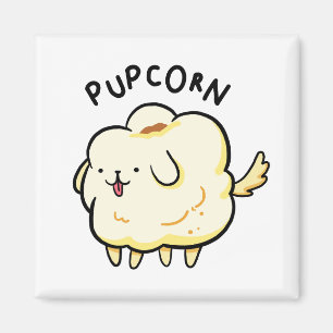 Imán Popcorn Puppy Dog Pun Magnet