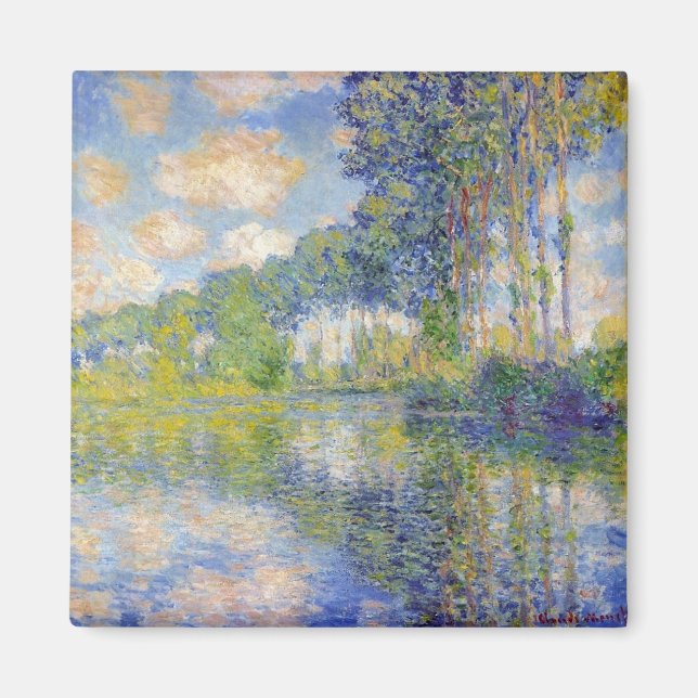 Imán Poplares en el río Épte (por Claude Monet) (Frente)