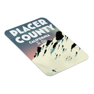 Imán Popositor de esquí de Placer County California