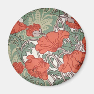 Imán Poppies Art Nouveau